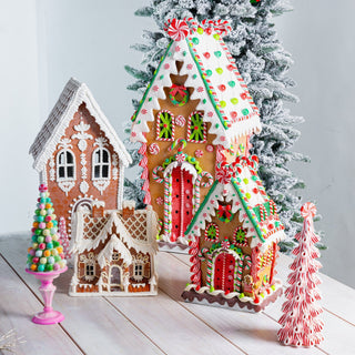 Traditional Gingerbread House with LED Lights - 20" - Joy By