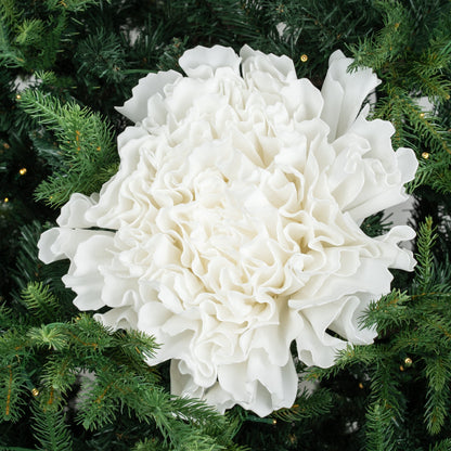 White Carnation Flower with Glitter - Joy By