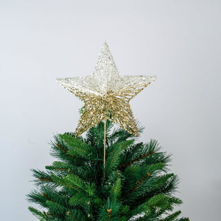 White & Champagne 28" Glitter Star Tree Topper - Joy By