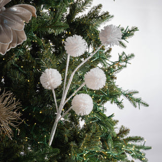 White Dandelion Pom - Pom Pick - Joy By