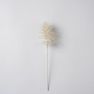 White Pinecone Pick with Glitter - Joy By