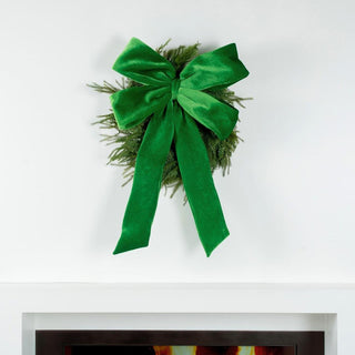 Wired Velvet Bow Topper (3.2ft) - Joy By