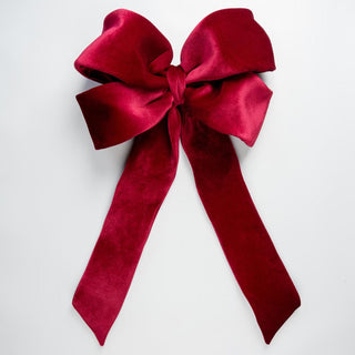 Wired Velvet Bow Topper (3.2ft) - Joy By