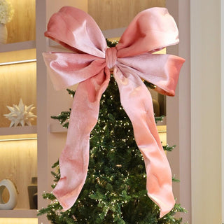 Wired Velvet Bow Topper (3.2ft) - Joy By