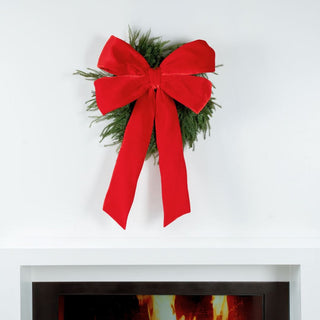 Wired Velvet Bow Topper (3.2ft) - Joy By