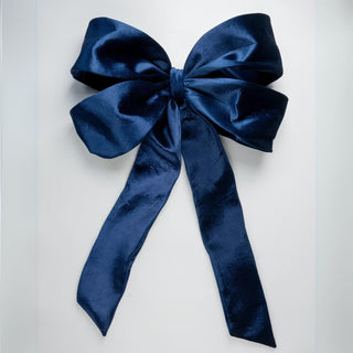 Wired Velvet Bow Topper (4ft) - Joy By