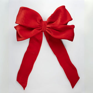 Wired Velvet Bow Topper (4ft) - Joy By