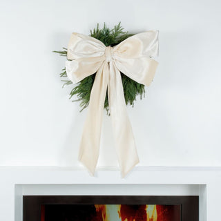 Wired Velvet Bow Topper (4ft) - Joy By